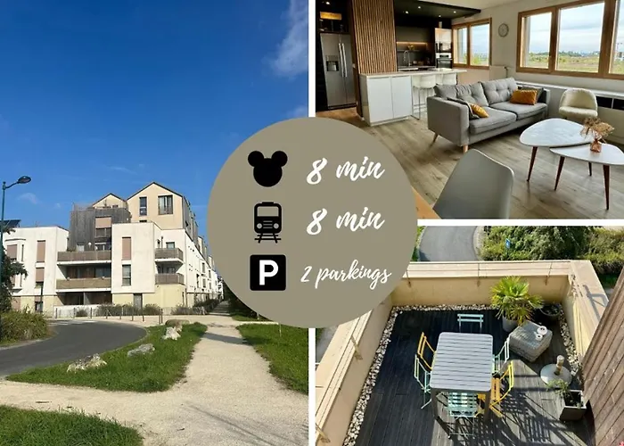 Duplex Vue Disneyland , 3 Chambres, 2 Parkings