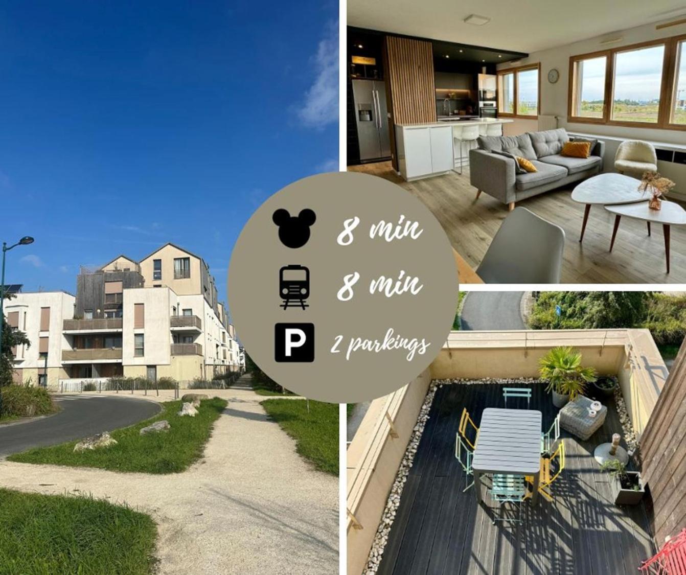 Apartment Duplex Vue Disneyland , 3 Chambres, 2 Parkings Montevrain